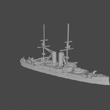 japanese battleship mikasa 1 1200 scale - wargaming3d miniature wargamming 3d print model - Mito3D
