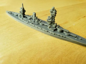 japanese fuso-class battleship - wargaming3d 28mm miniature 1 1800th scale model certain elements not 3d print model - Mito3D