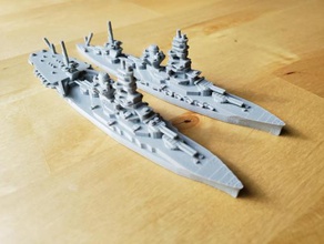 japanese ise-class hybrid battleship - wargaming3d 28mm miniature 1 1800th scale model certain elements not 3d print model - Mito3D