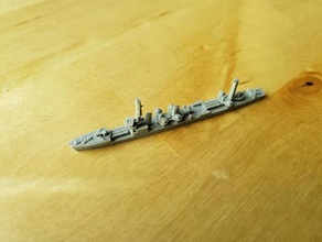 japanese mutsuki-class destroyer - wargaming3d 28mm miniature 1 1800th scale model certain elements not 3d print model - Mito3D