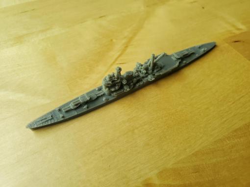 japonés myoko-clase crucero - wargaming3d 28mm en miniatura 1 1800th escala modelo cruiser ciertos elementos de la 3D print model - Mito3D