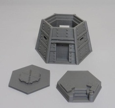 japanese steel pill box basic model - wargaming3d miniature wargamming : 1:56 / 28mm, bolt action, Japanese, scatter terrain, ww2 3d print model - Mito3D