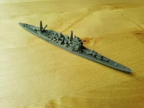 japanese takao-class cruiser - wargaming3d 28mm miniature 1 1800th scale model certain elements not 3d print model - Mito3D