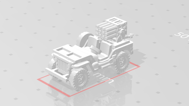 jeep 107 mlr no driver - wargaming3d 28mm miniature you can also find shapeways https wwwshapewayscom product 9cy2aruj3 jeep-with-107mm-mlr-1-100 remix rocket launcher form bob mark wwwthingiversecom thing 3535908 without 3d print model - Mito3D