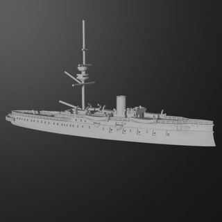 jp cruiser matsushima 1890-1908 dr-jp-1 - wargaming3d Categories: 1:1200, DIGITAL STL FILES miniature wargamming 3d print model - Mito3D