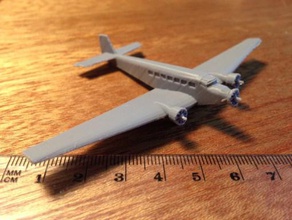 ju-52 - wargaming3d 28mm miniature junkers de transport 3d print model - Mito3D