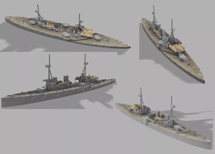 jutland battleships - wargaming3d miniature wargamming 3d print model - Mito3D