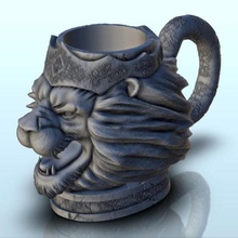king lion dice 18 - wargaming3d miniature wargamming 40000, accessory, beer holder, box, cup, dice, dnd, drink, dungeon, future, futuristic, game, glass, legion, mug, rpg, scifi, star wars, tabletop, tower, tray, w40k, wargame, wargaming, warhammer, warmachine 3d print model - Mito3D