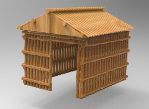 korean village bamboo house - wargaming3d miniature wargamming bamboo, calab, house, war, Vietnam 3d print model - Mito3D