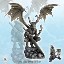 kravac infernal daemon + presupported version 3 - wargaming3d miniature wargamming chaos, dark, darkness, deamon, devil, evil, figure, miniatures, resin, statue, Supported 3d print model - Mito3D