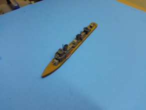 kriegsmarine m39 flottentorpedoboot - wargaming3d 28mm Miniatur 34 Knoten 125 hull 4x 10,5 cm deck-Geschütze, 2x twin 3,7 mm aa 1x quad 20mm triple 533-mm-Torpedorohre 3d print model - Mito3D