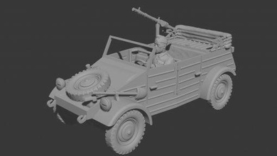 kubelwagen opción 34 wargaming3d 28mm miniatura 3d print model - Mito3D