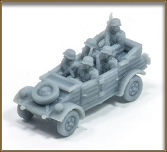kubelwagen pasajeros wargaming3d miniatura juego guerra 3d print model - Mito3D
