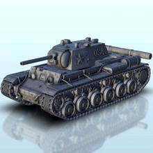 kv-1 m1941 - wargaming3d miniature wargamming #tank, 1 56, 1:100, 1:100 / 15mm, 1:35, 1:56 28mm, armoured vehicle, blitzgrieg, bolt action, Flames of War, miniature, red army, RedArmy, soviet tank, two, USSR, vehicle 3d print model - Mito3D
