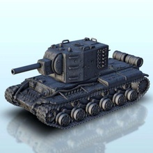 kv-2 - wargaming3d miniature wargamming #tank, 1 56, 1:100, 1:100 / 15mm, 1:35, 1:56 28mm, armoured vehicle, blitzgrieg, bolt action, Flames of War, miniature, red army, RedArmy, soviet tank, two, USSR, vehicle 3d print model - Mito3D