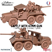 laffly 47mm pistola 28mm wargaming3d miniatura juego guerra 3d print model - Mito3D