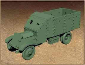 lancia blindado camión 1921 1 56 wargaming3d 28 mm miniatura 3d print model - Mito3D