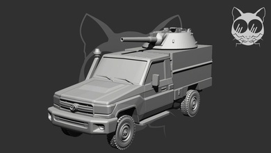 Land Kreuzer bmp 1 Turm wargaming3d Miniatur Wargaming hilux Cruiser Syrien technisch 3d print model - Mito3D