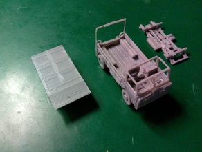 land rover 101 1 tonelada- wargaming3d 28mm en miniatura 100 de tonelada 3d print model - Mito3D