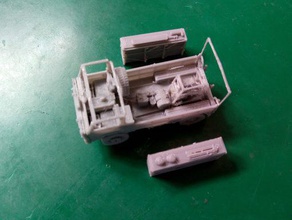 land rover 101 rapière charges - wargaming3d 28mm miniature 1 100 lances des du système lr101 modèle complet de déploiement 3d print model - Mito3D