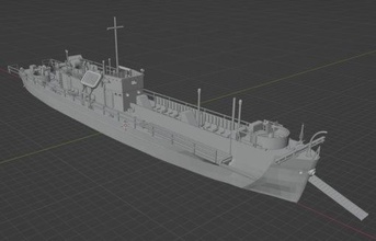 landing craft infantry large - type 1 wargaming3d miniature wargamming craft, infantrry, LCI, LCI Large, ww2british 3d print model - Mito3D