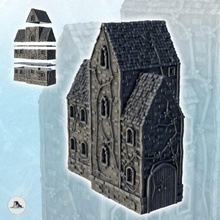 large medieval house vegetation 5 - wargaming3d miniature wargamming Architecture, building, Dark Age, medieval, miniatures, scenery, tabletop, terrain 3d print model - Mito3D