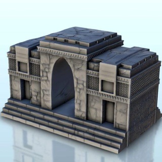 large mesoamerican sacbe arch 9 - wargaming3d Categories: 1:100 / 15mm, 1:56 28mm, 1:72 & 1:76 20mm, 3000BC-500: Ancients, 500-1500: Medieval, Historically Accurate, Terrain, Terrain aztec jungle maya medieval mezoamerica pacific ruins miniature wargamming 3d print model - Mito3D