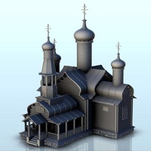 large slavic church canopy towers 18 - wargaming3d miniature wargamming accessoriesviking, Architecture, build, building, construction, design, edifice, figures, game, games, history, home, house, miniatures, orthodox, residence, scenery, structure, tabletop, terrain, urban, urbanism, wargame 3d print model - Mito3D
