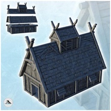large viking building floor door 3 - wargaming3d miniature wargamming Architecture, building, Dark Age, medieval, miniatures, north, scandanavian, scenery, tabletop, terrain, 3d print model - Mito3D