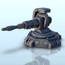 láser pistola torreta eje 2 + soportado versión wargaming3d miniatura juego guerra 40000 figura Futuro futurismo futurista legión miniaturas Odisea ópera resina paisaje Sci Fi ciencia ficción SF 3d print model - Mito3D