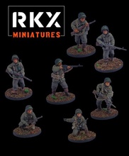 late-war squad - wargaming3d miniature wargamming 3d print model - Mito3D