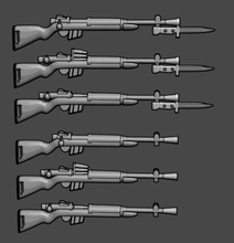 le enfield no5 mk1 jungle carbine set - wargaming3d miniature wargamming carbine, enfield, 3d print model - Mito3D