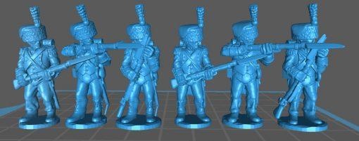 luz infantaria voltigeurs ocupado wargaming3d 28mm miniatura 3d print model - Mito3D
