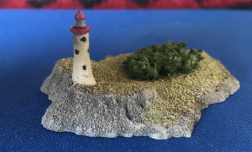 lighthouse small island - wargaming3d 28mm miniature 3d print model - Mito3D