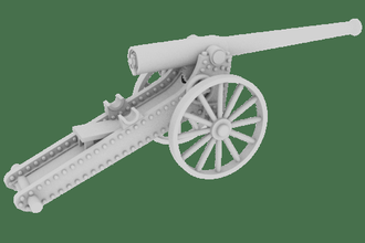 long tom bang cannon 1 100 - wargaming3d 28mm miniature 3d print model - Mito3D