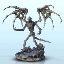 lord skeleton wings - wargaming3d miniature wargamming Accessories, age, beast, chaos, character, dark, darkness, deamon, devil, figure, figures, figurine, games, mini, miniatures, necro, resin, rpg, scenery, sla, squad, statue, tabletop, terrain, warhammer, zombie 3d print model - Mito3D