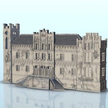 luxurious palace 2 - wargaming3d miniature wargamming Accessories, Architecture, bonaparte, building, classic, DBA, figures, Flames of War, game, games, house, miniatures, modern, Napoleon, napoleonic, scenery, terrain, war, wargame, warhammer 3d print model - Mito3D