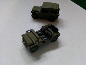 m151 mutt - wargaming3d 28mm miniature 1 100 model replacement korean war jeep m38 3d print model - Mito3D