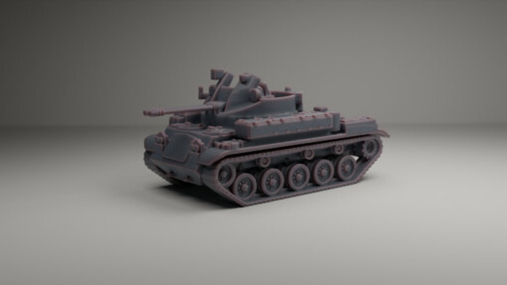 m42 duster - wargaming3d 1 56 28mm 72 & 76 20mm 1945-1980 postwar 1955-1975 vietnam war 3d printables historically accurate anti aircraft military miniature scalemodel tank toy vehicle wargaming wargamming 3d print model - Mito3D
