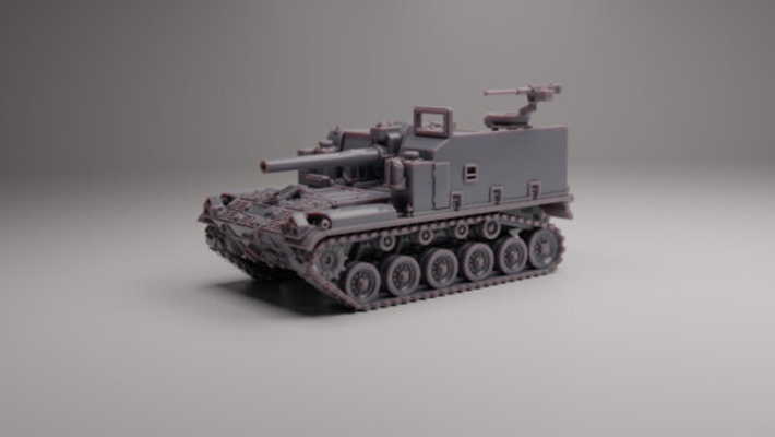 m44 self-propelled howitzer - wargaming3d 1 56 28mm 72 & 76 20mm 1980+ modern 3d printables historically accurate scalemodel military miniature propelled sph tank toy vehicle wargaming wargamming 3d print model - Mito3D