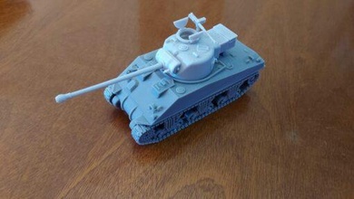m4a4 sherman firefly 1 56 28mm - wargaming3d miniature wargamming #tank, 1/56 scale, Sherman, United Kingdom 3d print model - Mito3D