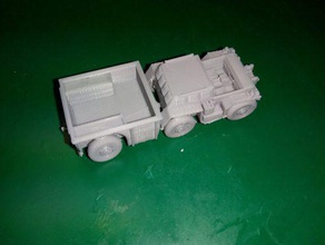 m561 gama goat - wargaming3d 28mm miniature 1 100 model 6-wheel articulated vehicle 3d print model - Mito3D
