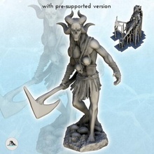 mammon infernal daemon + presupported version 7 - wargaming3d miniature wargamming chaos, dark, darkness, deamon, devil, evil, figure, miniatures, resin, statue, Supported 3d print model - Mito3D