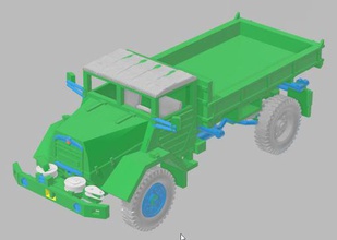 man630 damperli kamyon - wargaming3d Mm minyatür 1 100 model sonrası kısa savaş kasa man630l2a 3d print model - Mito3D