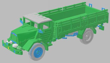 man630e cargo truck - wargaming3d 28mm miniature 1 100 model west german versions sls fdm printers both open back tilted included version winch 3d print model - Mito3D