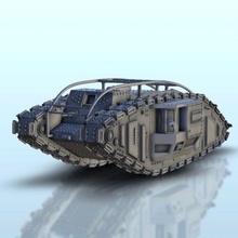 mark male tank - wargaming3d miniature wargamming #tank, 1 56, 1:100, 1:100 / 15mm, 1:35, 1:56 28mm, armoured vehicle, blitzgrieg, bolt action, First World War, Flames of miniature, tank, two, USSR, vehicle 3d print model - Mito3D