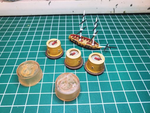 martello-Türme - wargaming3d 28mm Miniatur zwei verschiedene britische martello tower Küstenschutz Befestigungsanlagen während der französischen invasion erschrecken frühen 1800er Briten gebaut über hundert dieser Türme entlang östlichen Südküste kleinere bewaffnete Einzel-24lb-36lb gun 360-Grad-rotierende Montage größere hat eine Kanone, carronades Wände sehr dick, nur die Eingangstür 15ft bis Seite erreicht, Leiter eingefahren 3D print model - Mito3D