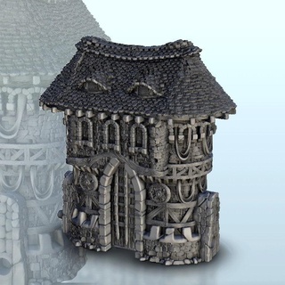 medieval fortified city gate - wargaming3d architecture building dark age miniatures modern scenery tabletop terrain miniature wargamming 3d print model - Mito3D