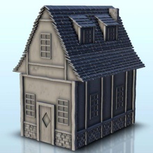 Ortaçağa ait ev kavisli çatı dormer pencereler 5 wargaming3d minyatür savaş oyunları 39 45 yaş of Sigmar mimari yıldırım cıvata aksiyon Bina karanlık Yaş veri tabanı dekor alevler 3d print model - Mito3D