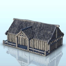 Ortaçağa ait ev teras sazdan yapılmış çatı 1 wargaming3d minyatür savaş oyunları accessoriesWarhammer yaş nın nin alkolik mimari inşa etmek Bina inşaat karanlık Yaş tasarım zindan yapı Avrupalı fantezi rakamlar 3d print model - Mito3D